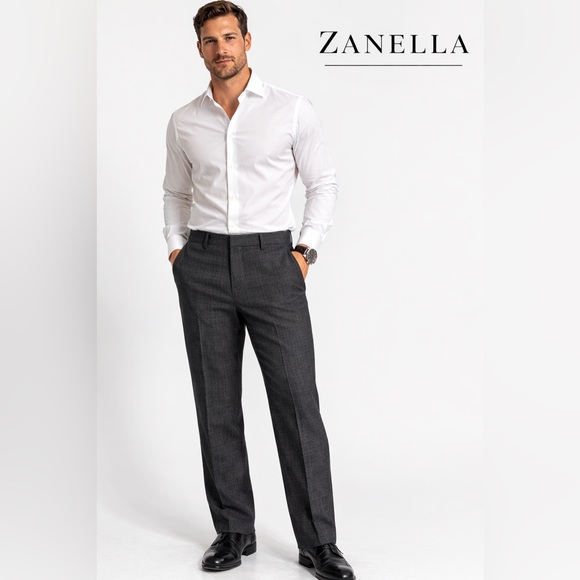 Zanella Other - Zanella Curtis Wool Blend Dress Pants Size 36 Made in Italy Gray Tailored